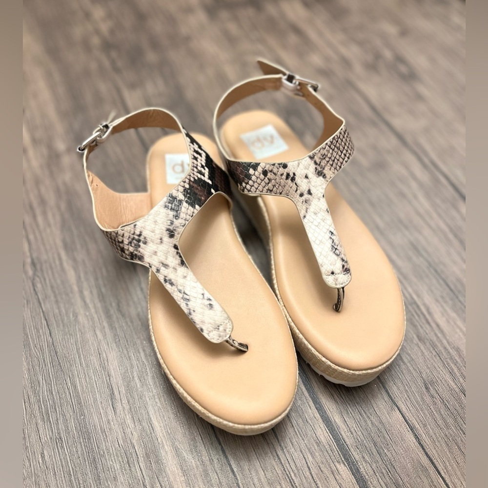 Dolce Vita Sandals in a Snakeskin Print - Picture 1 of 5